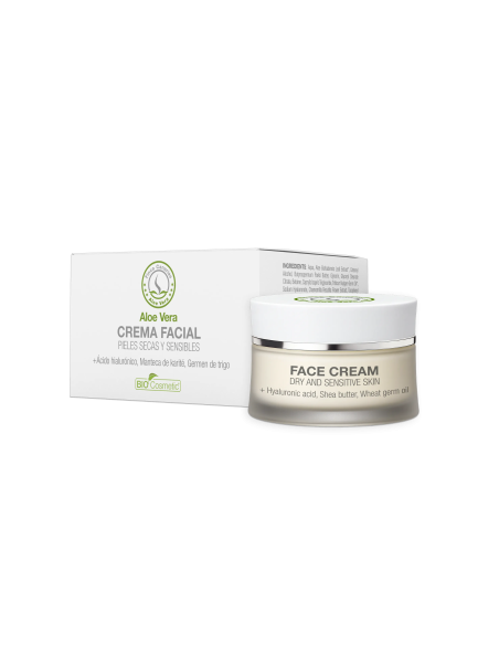 Crema de Aloe Vera para Piel Seca y Sensible